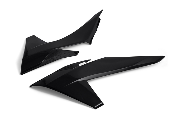 Боковые обтекатели передние (комплект) на эндуро КТМ 24г. (рама К10) чёрные pitbikemarket.ru