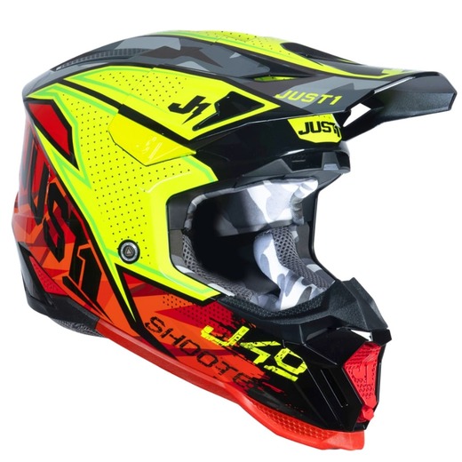 Шлем кроссовый JUST1 J40 SHOOTER (красный/желтый глянцевый, XS,  1560035-880-7847) pitbikemarket.ru
