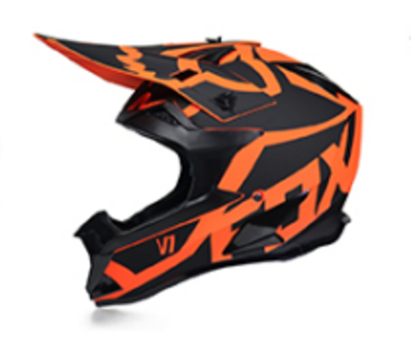 Шлем кроссовый 166 "Fox" orange/black M pitbikemarket.ru