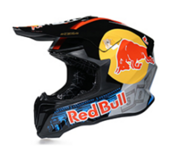 Шлем кроссовый 198 "Red Bull" Black L pitbikemarket.ru