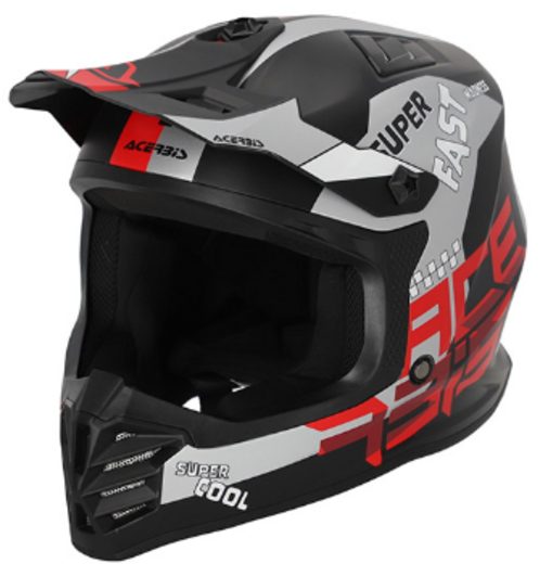 Шлем детский Acerbis PROFILE JUNIOR Black/Red, S (47-48) pitbikemarket.ru