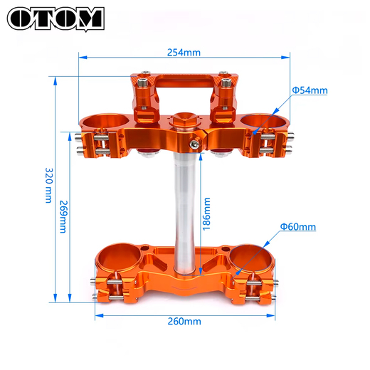 Траверса в сборе CNC KTM 16-23г. (Рама К8) OTOM оранжевая pitbikemarket.ru