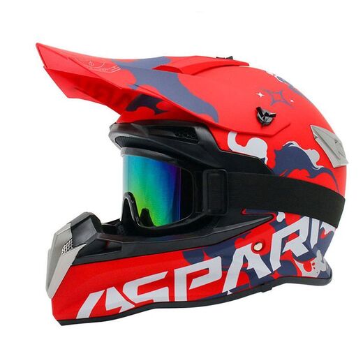 Шлем кроссовый Spark, Красный, M (в комплекте с очками 100%) pitbikemarket.ru