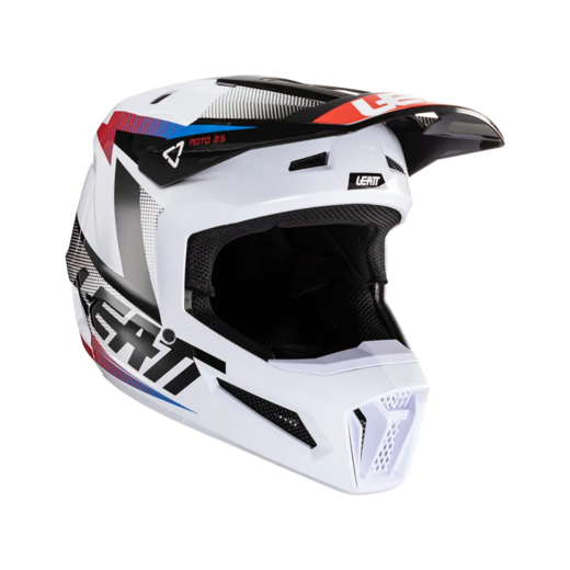 Мотошлем Leatt Moto 2.5 Helmet (Black/White, M, 2024 (1024060482)) pitbikemarket.ru